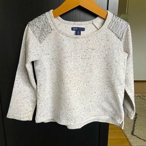 Girls Gap embellished crewneck sweatshirt size S